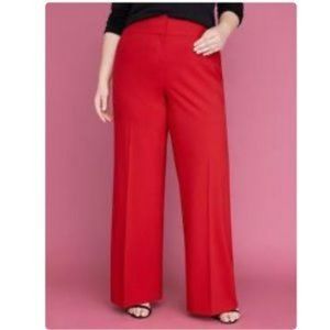 Lane Bryant Tailored The Allie Red Wide Leg Pants 20